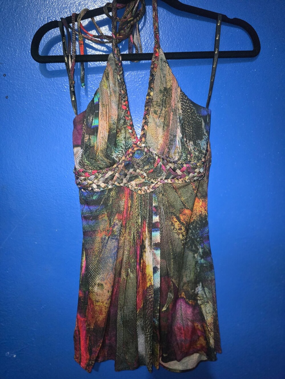 Sky Boho Halter Tank Top Size XS NWT Mukticolor